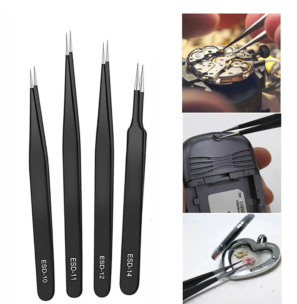 Anti-Static Stainless Steel Tweezers Tools