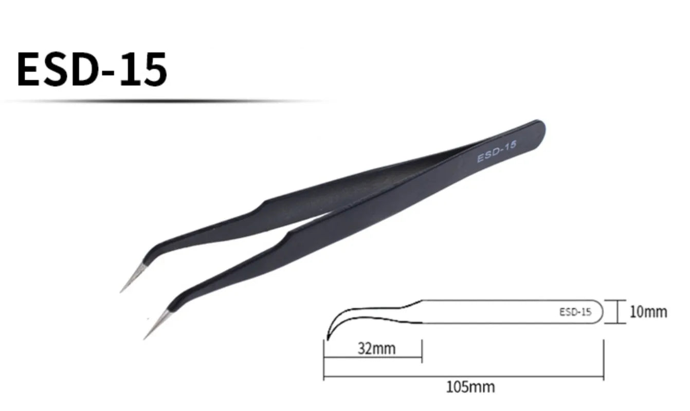 Anti-Static Stainless Steel Tweezers Tools