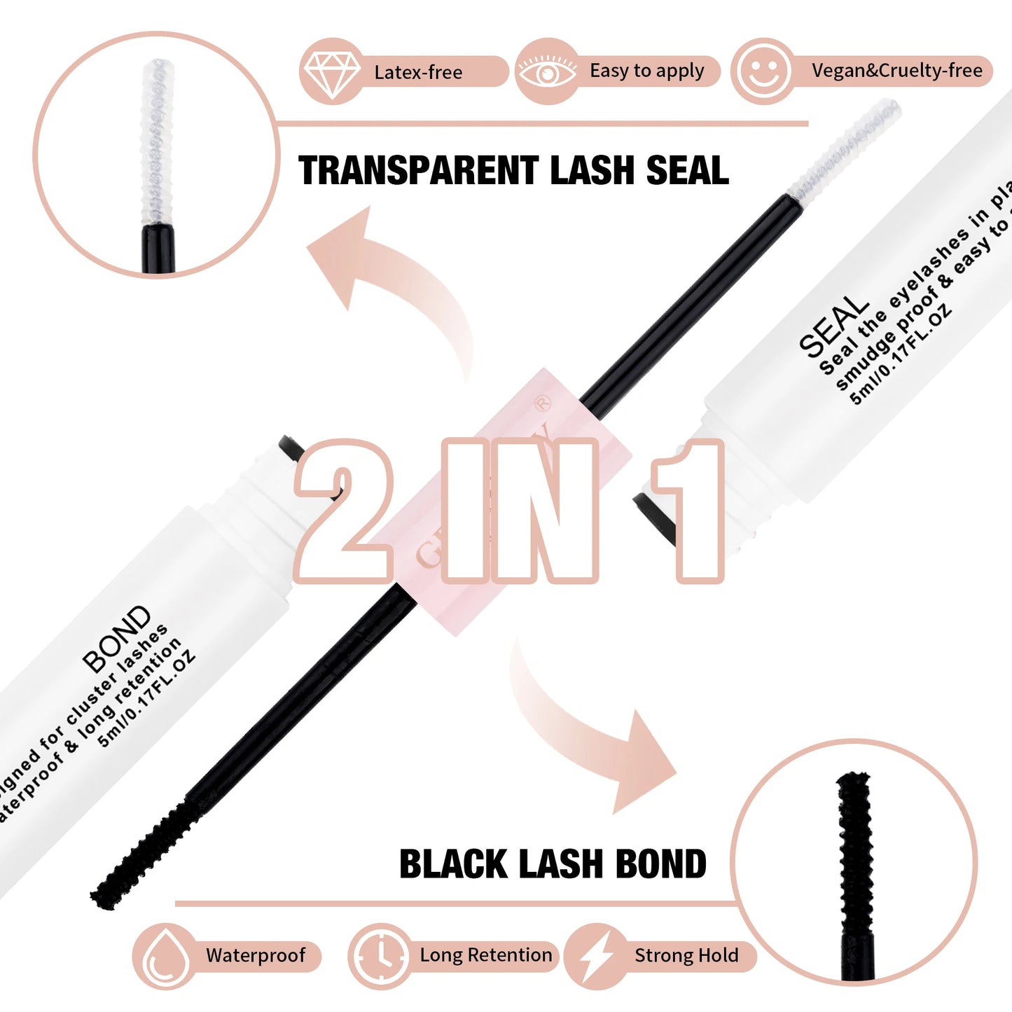 2 in 1 Lash Bond & Seal Cluster Lash Glue